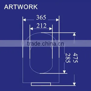 Toilet Seats Adjustable Universal Hinges Slow Down UF Material Made in China FG1129UF thumbnail-5