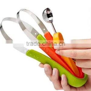 Colorful Folding Ice Cream Steel Peeler Metal Fruit Scoop thumbnail-2