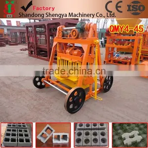 Easy Operation Movable Brick Shaping Machine QMY4-45 China Supplier Concrete Hollow Brick Laying Machine thumbnail-1