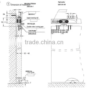 Inner-hanging Wardrobe Sliding Door Accessories thumbnail-2