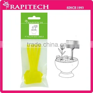 6 Inch Rapitech Plastic Yellow Gardening Plant Bed Labels thumbnail-2