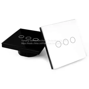 Cnskou 2017 New Design EU Luxury Glass Panel 3gang1way Touch Switch for Led thumbnail-4