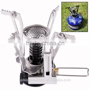 Mini Stove Portable Outdoor Picnic Gas Stove Foldable Camping Stove Steel Ultralight Backpacking Canister thumbnail-1