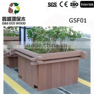 Outdoor Weather Resistant WPC Wood Plastic Composite Plant Box High Quality Flower Box Cheap Price WPC Box thumbnail-5
