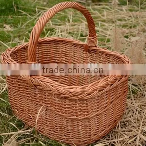 16 or 20 " Handmade Willow Basket, Wicker Basket, Rectangular Basket, Farmhouse Basket,Woven Picnic Basket,Grocery Basket,Market thumbnail-2