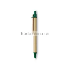 Recycled Paper Ballpoint Pen With Cardboard Barrel,wooden Clip thumbnail-2