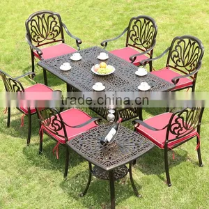 Rectangle Table and Chair Furniture Set Aluminum Outdoor Patio Furniture thumbnail-1