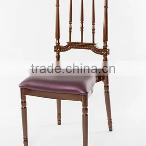 Wholesale Quality Stackable Aluminum Fancy Royal Wedding Chair QL-D907 thumbnail-1