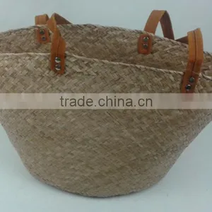 High Quality Best Selling Sea Grass Shopping Bag WITH HANDLE From Vietnam thumbnail-1