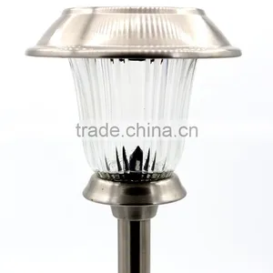 2pk Stainless Steel Solar Garden Lawn LED Path Light thumbnail-2