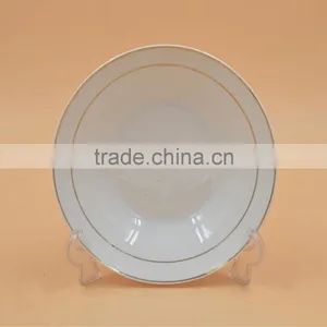 Gold Rim Porcelain Dinnerware Plate thumbnail-1