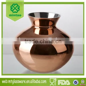 Hand Made Cheap Cute Mini Color Electroplate Glass Vase Style thumbnail-2