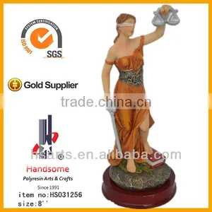 8" Resin Bronze Finish Lady Justice Sculpture Statue thumbnail-1