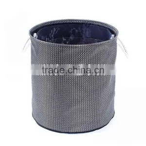 Folding Laundry Hamper With Closing, Bathroom Basket , With Cotton Rope Tote thumbnail-4