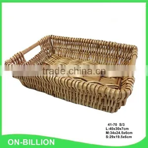 Handmade Wicker Woven Pantry Storage Basket thumbnail-5
