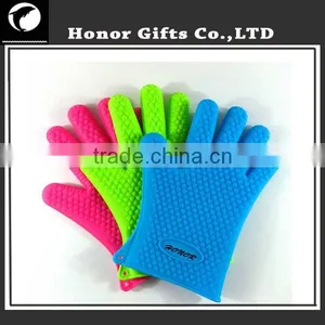 High Standard Custom Silicone Heat Resistant Grilling BBQ Gloves thumbnail-6