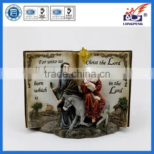 Holiday Time Christmas Decor Flight Into Egypt Nativity Scene With 1 LED Light Bethlehem Star thumbnail-1