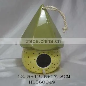 Garden Decorative Ceramic Hanging Bird House thumbnail-1