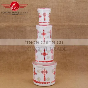 Household Eco-friendly 4pcs Round Plastic Preservation Box/ Fressness Bowl /crisper Mould thumbnail-1