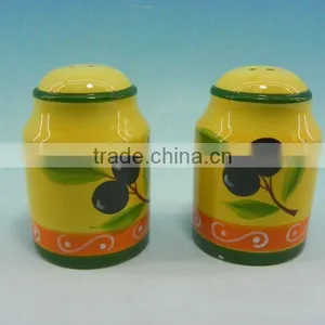 GRAPE YELLOW PORCELAIN SALT & PEPPER SHAKER thumbnail-1