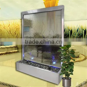 Exterior Glass Wall Indoor Waterfalls for Homes Artificial Waterfalls thumbnail-1