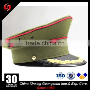 Miltary Embroidered Peaked Caps/custom Military Officers Visor Caps thumbnail-1