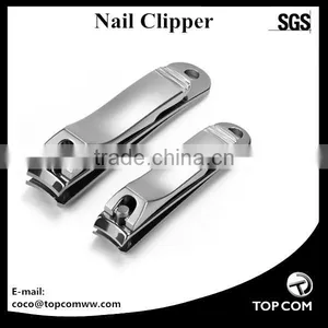 TOPCOM Perfect for Men & Women Nail Clippers 2 PCs Nail Cutter Set Sharpest Stainless Steel Fingernail + Toenail Set thumbnail-1