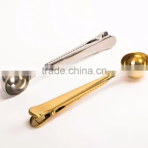 304 Stainless Steel Food Grade Measured Coffee Spoon With Clip thumbnail-2