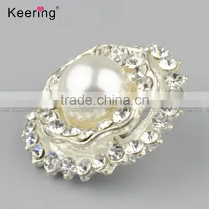 Fashionable Custom Pearl Rhinestone Buttons for Garments WBK-1464 thumbnail-3