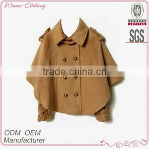 Ladies Double Breasted Cloak Style Korean Coat thumbnail-1