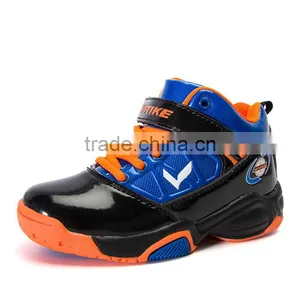 China Brand Sport Cheap Basketball Shoes Sneakers Sample for Children, High Top Kids Basket Ball Shoe for Girls Boys Best thumbnail-1