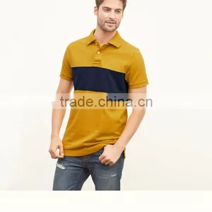 Wholesale Low Price Custom Two Color Polo Shirt Golf Polo thumbnail-1