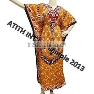 100% Viscose Print Medium VNeck Kaftan thumbnail-3