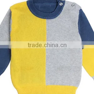 2017 2018 Baby Boys Stylish Contrast Block Color Pullover Sweaters thumbnail-2