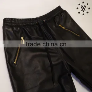 Red Mens Jogging SweatPants Lambskin thumbnail-1