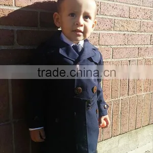 Stylish Coat Little Trench Wool Coats Kids Clothes Boys Formal Winter Jacket thumbnail-4