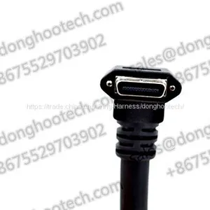 PoCL Right Angle Mini Camera Link Cable Assemblies With L Type 90 Degree MDR 26Pin Male Connector thumbnail-1