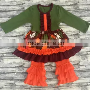 New Fashion Little Baby Cotton Outfit Western Girls Summer Clothing Set Tunic Toddler Girls Clothing Outfits thumbnail-1