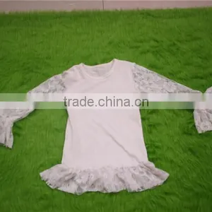 Children Shirts and Skirts 2pcs Outfits Teenager Summer Work Suits Wholesale Lace Tops Ruffle Child Clothing Top Quality Clothes thumbnail-2
