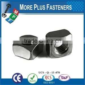 Made in Taiwan Heavy Plain Finish Steel Stainless Steel Zinc Finish Steel Regular Square Nut thumbnail-4