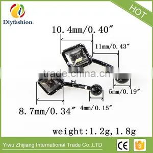 Fluorescence Surgical Trendy Stainless Steel Square Shape Belly Button Ring Sexy Body Piercing Jewelry thumbnail-5