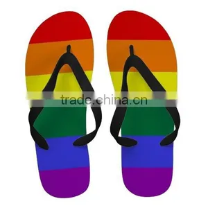 Rainbow Gay Pride Pony Cartoon Beach Slippers Summer Flip Flop thumbnail-3