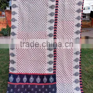 New Patchwork Kantha Stiched Cotton Beach Throw Rugs thumbnail-1