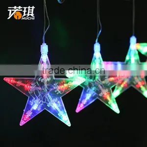 Nuoqi Pentagram LED Lantern String Lights Wedding Window Decoration Curtain Background Lights Christmas Tree Decoration 150g thumbnail-1