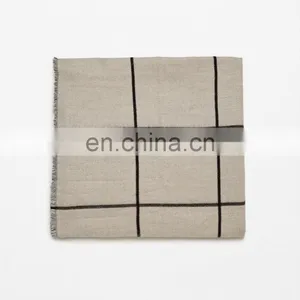 2017 Winter And New White Gray Double Jacquard Jacquard Scarf thumbnail-3