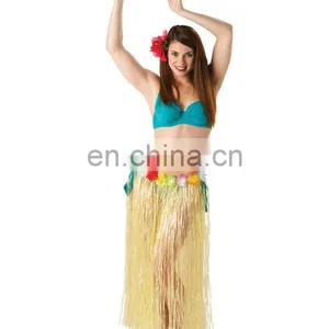 Wholesale Party Dress Hawaiian Dancing Costumes Plastic Grass Skirt GT2133 thumbnail-1