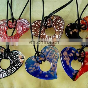 Handmade Murano Glass Heart Pendant Necklace CTN1108-2 thumbnail-1