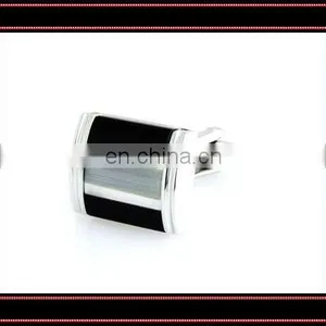 2011 Novelty Black Stone Grey Cats Eye and Mop Cufflinks thumbnail-1