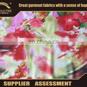 2016 Fashion Knitted Spandex Fabric Flower Paper Printed Draw Texturing Yarn in Keqiao Fullgold thumbnail-1