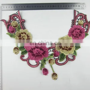 2017 Fashion Colorful Embroidery Lace Collar/lace Patch for Garment Neckline thumbnail-3